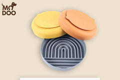 Silicone slow-feeder bowl with anti-slip suction cups at the bottom - Anti-Choking & Slow Eating Design