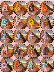 leather letter buckle for dog collar (N~Z)