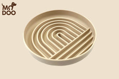 Silicone slow-feeder bowl with anti-slip suction cups at the bottom - Anti-Choking & Slow Eating Design