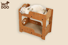 Double-Layer Cat Scratching Board and Cat Bed, Durable and Splinter-Free, Spacious Scratching Pad and Cat Bed Combo, Ultimate Claw-Sharpening Cat Toy