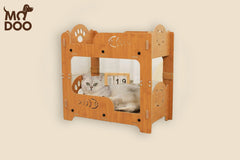 Double-Layer Cat Scratching Board and Cat Bed, Durable and Splinter-Free, Spacious Scratching Pad and Cat Bed Combo, Ultimate Claw-Sharpening Cat Toy