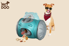 Wobbler Dog Toy - Self Play IQ Puzzle Game with Treat Dispenser for Boredom & Anxiety Relief 360° Rotating Slow Feeder with Treat Dispenser Self-Play IQ Puzzle Toy for Dogs