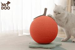 Cat Climbing Tower with Scratching Board, Compact Scratching Toys & Zesty Tangerine-Styled Scratching Ball β Space-Saving, Durable, and Playful Cat Essentials"