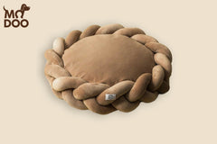 Cotton-Filled Fabric Strip Yarn Woven Cat Bed - DIY Arm-Thick Handwoven Pet Dog Bed & Dog Mattress