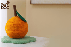 Cat Climbing Tower with Scratching Board, Compact Scratching Toys & Zesty Tangerine-Styled Scratching Ball β Space-Saving, Durable, and Playful Cat Essentials"