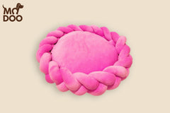 Cotton-Filled Fabric Strip Yarn Woven Cat Bed - DIY Arm-Thick Handwoven Pet Dog Bed & Dog Mattress