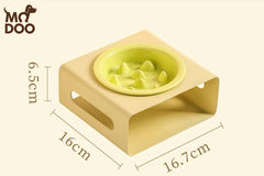 "Paws & Pause" Creative Cream Pet Slow-Feeding Bowl – Ergonomic Mealtime Wellness for Cats & Dogs