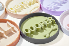 Custom Name Silicone Slow Feeder Bowl – Personalized Pet Dish for Dogs & Cats