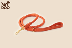 Braided Leather Dog Leash โ 4 Colors